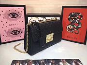 Gucci Padlock Gucci Signature Black Shoulder Bag 30*17*8cm - 5