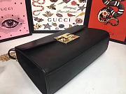 Gucci Padlock Gucci Signature Shoulder Bag black colour 30*17*8cm - 3