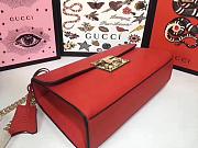 Gucci Padlock Gucci Signature Shoulder Bag Red Colour 30*17*8cm - 3