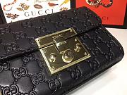 Gucci Padlock Gucci Signature Black Shoulder Bag 20cm - 2