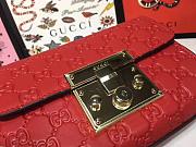 Gucci Padlock Gucci Signature Red Shoulder Bag 20cm - 3