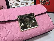 Gucci Padlock Gucci Signature Pink Shoulder Bag 20cm - 4