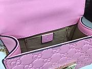 Gucci Padlock Gucci Signature Pink Shoulder Bag 20cm - 6