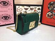 Gucci Padlock Gucci Signature Green Shoulder Bag 20cm - 2