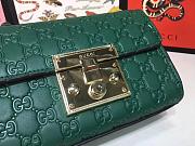 Gucci Padlock Gucci Signature Green Shoulder Bag 20cm - 6