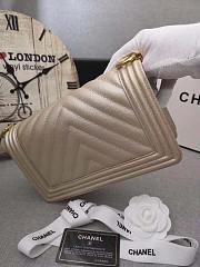 Forubags Chanel Leboy Cavair Chevron Quilted leather Bag 25cm - 6