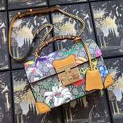 Forubags Gucci Padlock GG Flora small bamboo shoulder bag - 1