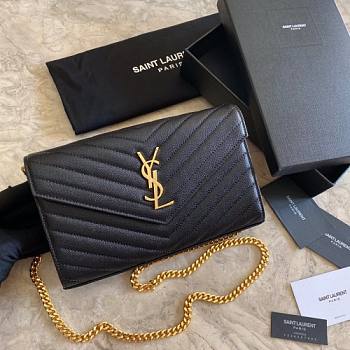 YSL Woc Chain Caviar Leather Bag -22.5*14*4CM