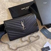 YSL Woc Chain Caviar Leather Bag Silver Hardware -22.5*14*4CM - 1
