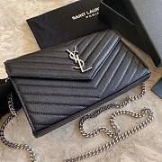 YSL Woc Chain Caviar Leather Bag Silver Hardware -22.5*14*4CM - 6