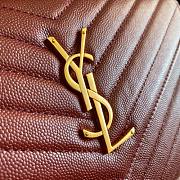 YSL Woc Chain Burgundy Caviar Leather Bag Gold Hardware -22.5*14*4CM - 3