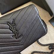 YSL Woc Chain Black Caviar Leather Bag Black Hardware -22.5*14*4CM - 2