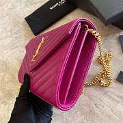 YSL Woc Chain Purple Caviar Leather Bag Gold Hardware -22.5*14*4CM - 6