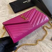 YSL Woc Chain Purple Caviar Leather Bag Gold Hardware -22.5*14*4CM - 5