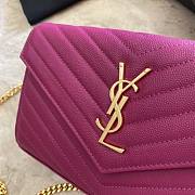 YSL Woc Chain Purple Caviar Leather Bag Gold Hardware -22.5*14*4CM - 3