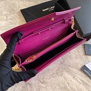 YSL Woc Chain Purple Caviar Leather Bag Gold Hardware -22.5*14*4CM - 2