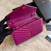 YSL Woc Chain Purple Caviar Leather Bag Gold Hardware -22.5*14*4CM - 4