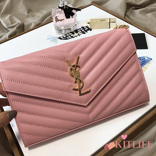 YSL Woc Chain Caviar Leather Bag Gold Hardware -22.5*14*4CM - 1