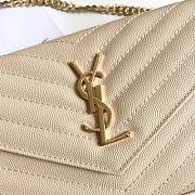 YSL Woc Chain Beige Caviar Leather Bag Gold Hardware -22.5*14*4CM - 2
