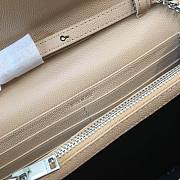 YSL Woc Chain Beige Caviar Leather Bag Silver Hardware -22.5*14*4CM - 4