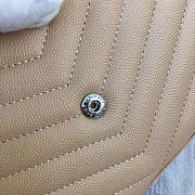 YSL Woc Chain Beige Caviar Leather Bag Silver Hardware -22.5*14*4CM - 2