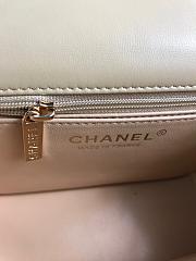 Forubags Chanel Mini Flap Beige Bag Lambskin Leather With Gold Hardware 17CM - 2