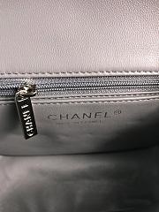 Forubags Chanel Mini Flap Gray Bag Lambskin Leather With Silver Hardware 17CM - 4