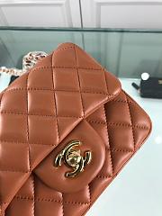 Forubags1 Chanel Mini Flap Bag Lambskin Leather With Gold Hardware 17CM - 3