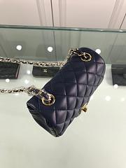 Forubags1 Chanel Mini Flap Blue Bag Lambskin Leather With Gold Hardware 17CM - 5