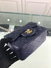 Forubags1 Chanel Mini Flap Blue Bag Lambskin Leather With Gold Hardware 17CM - 2