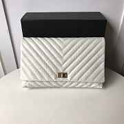 Forubags Chanel Palm Print Calfskin Clutch White - 1