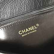 Chanel Palm Print Black Calfskin Clutch - 6
