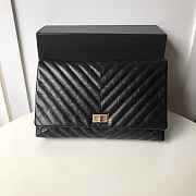 Forubags Chanel Palm Print Black Calfskin Clutch - 1