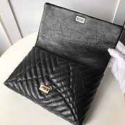 Forubags Chanel Palm Print Black Calfskin Clutch - 4