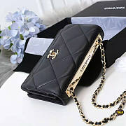 CHANEL CC BLACK LAMBSKIN WOC A80982 - 2