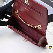 CHANEL BURGUNDY CC WOC  A80982 - 2