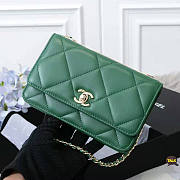 CHANEL CC GREEN WOC A80982 - 1