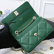 CHANEL CC GREEN WOC A80982 - 5