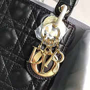 Lady Dior Mini 17cm Lambskin leather in black with gold hardware - 3