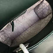 Lady Dior Mini 17cm Lambskin leather in green with silver hardware - 6