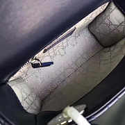 Lady Dior Mini bag 17cm Lambskin leather in blue with silver hardware - 4