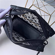  Louis Vuitton Soft Trunk Strap Black Mesh And Leather - 4