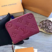 LOUIS VUITTON ZIPPY COIN PURSE BURGUNDY - 1