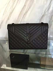 YSL ENVELOPE LARGE BAG ALL BLACK size: 31cm x8.5cm x 22cm  - 1