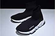  Balenciaga Speed Trainer Triple Black And White Shoes - 1
