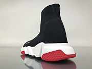Balenciaga Speed Trainer Triple Black And Red Shoes - 4