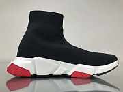 Balenciaga Speed Trainer Triple Black And Red Shoes - 5