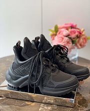Louis Vuitton Black Sneakers Shoes - 1