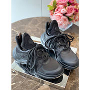 Louis Vuitton Black Sneakers Shoes - 2