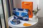 LOUIS VUITTON Toiletry 26 Pouch Escale Coated Canvas Clutch, Blue - 1